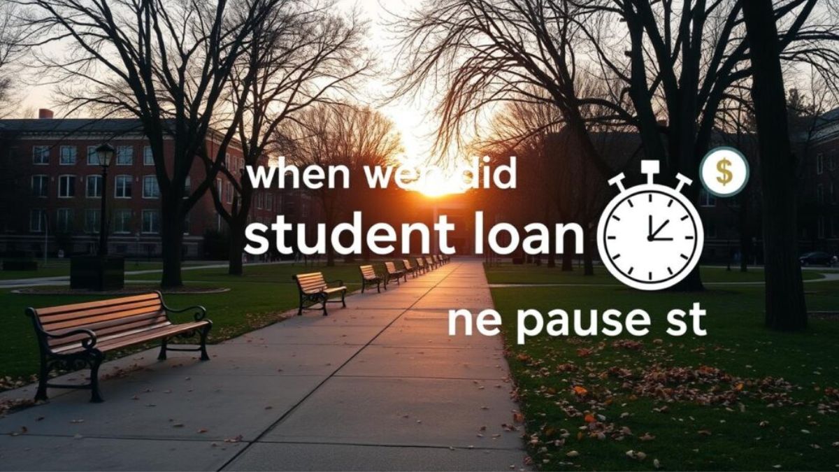 when did student loan pause start